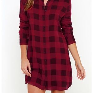 BB Dakota Shirt Dress Plaid